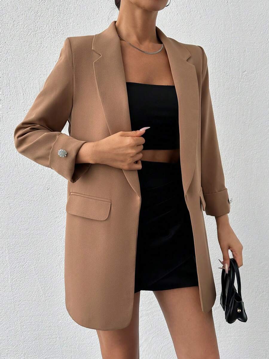 Elegant Women's Jacket with Slim Lapels