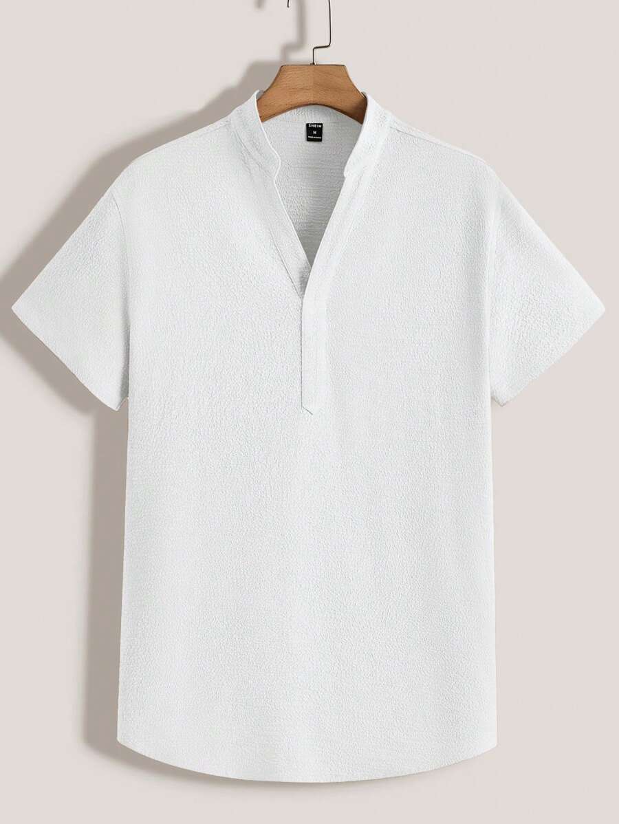 Men's Summer Set – Textured Top & Shorts