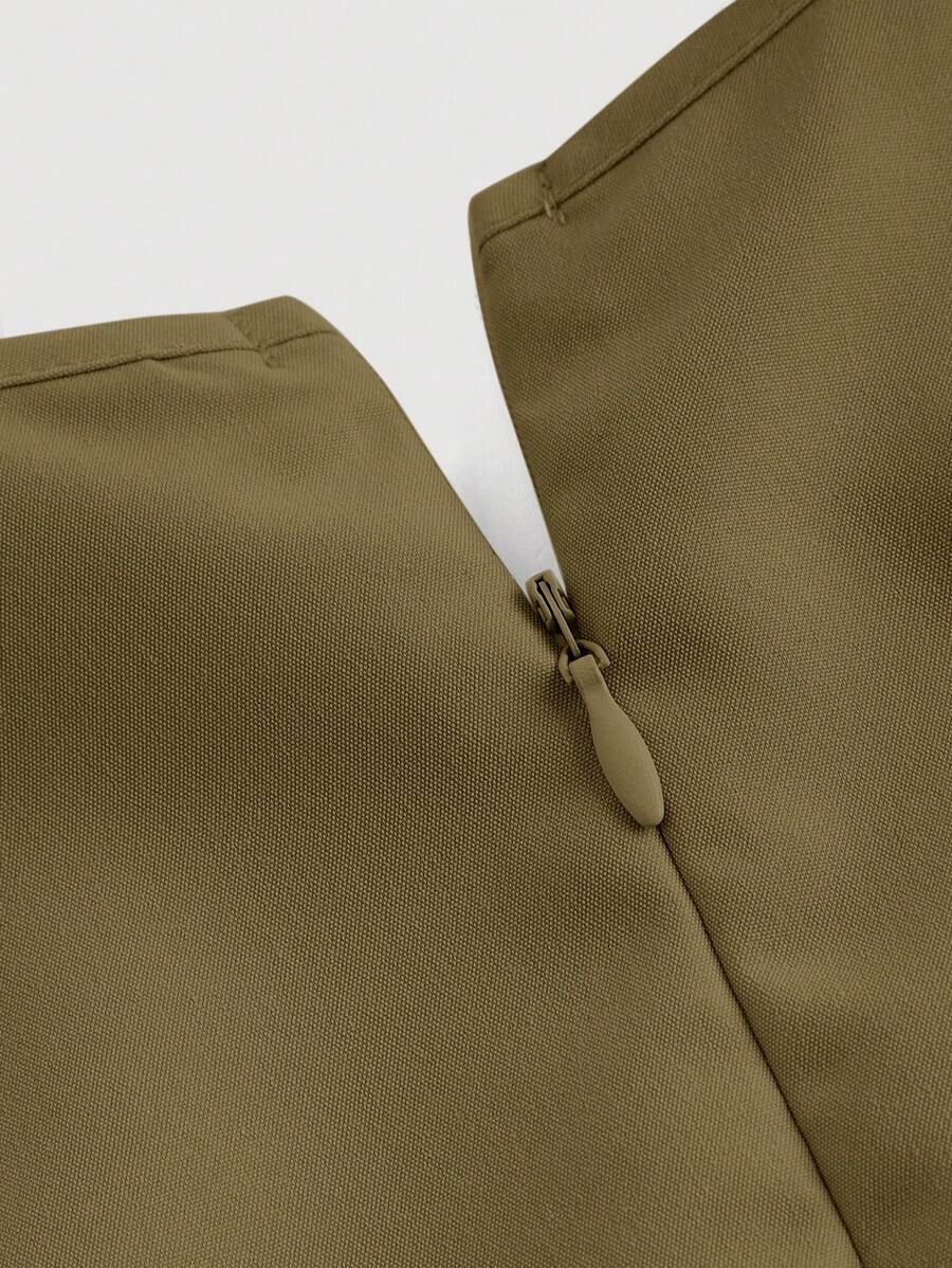 Solid Color Long Ruffled Dress - Date/Night Style