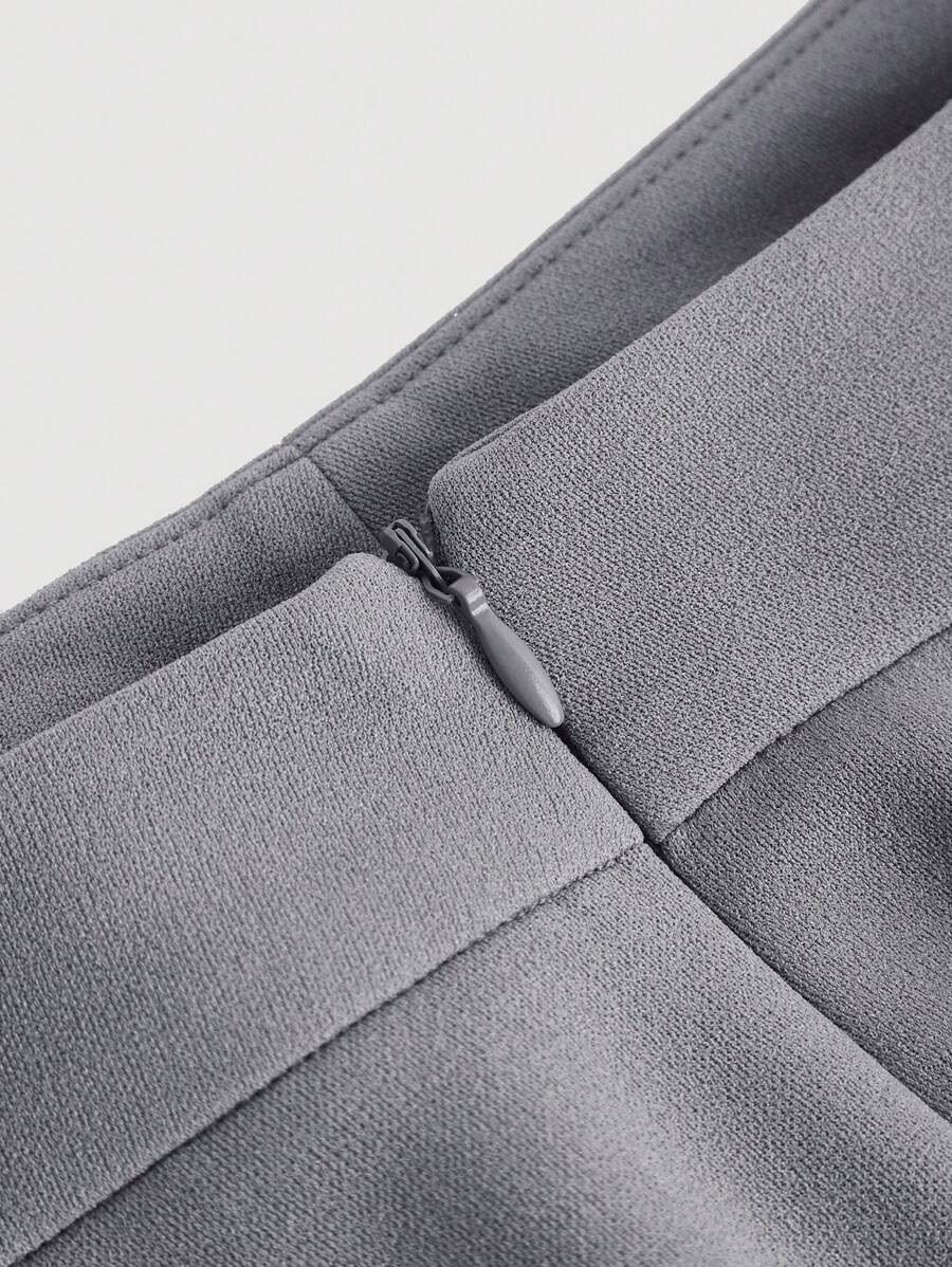 Women's Blue Suit – Buttoned Jacket and Trousers