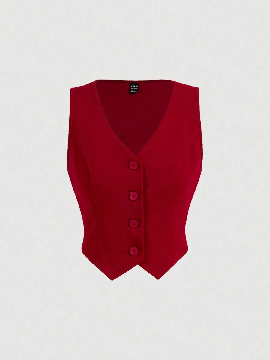 Women's Blue Suit – Buttoned Jacket and Trousers