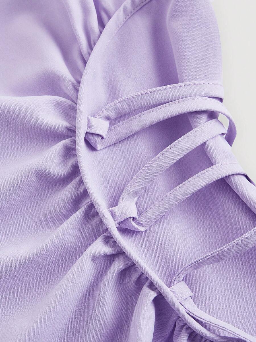 Solid Color Long Ruffled Dress - Date/Night Style