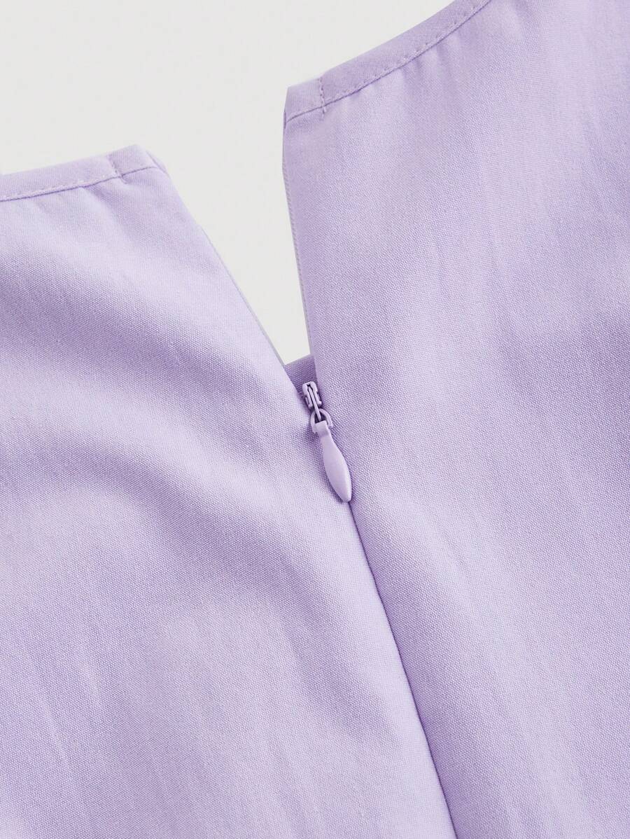 Solid Color Long Ruffled Dress - Date/Night Style