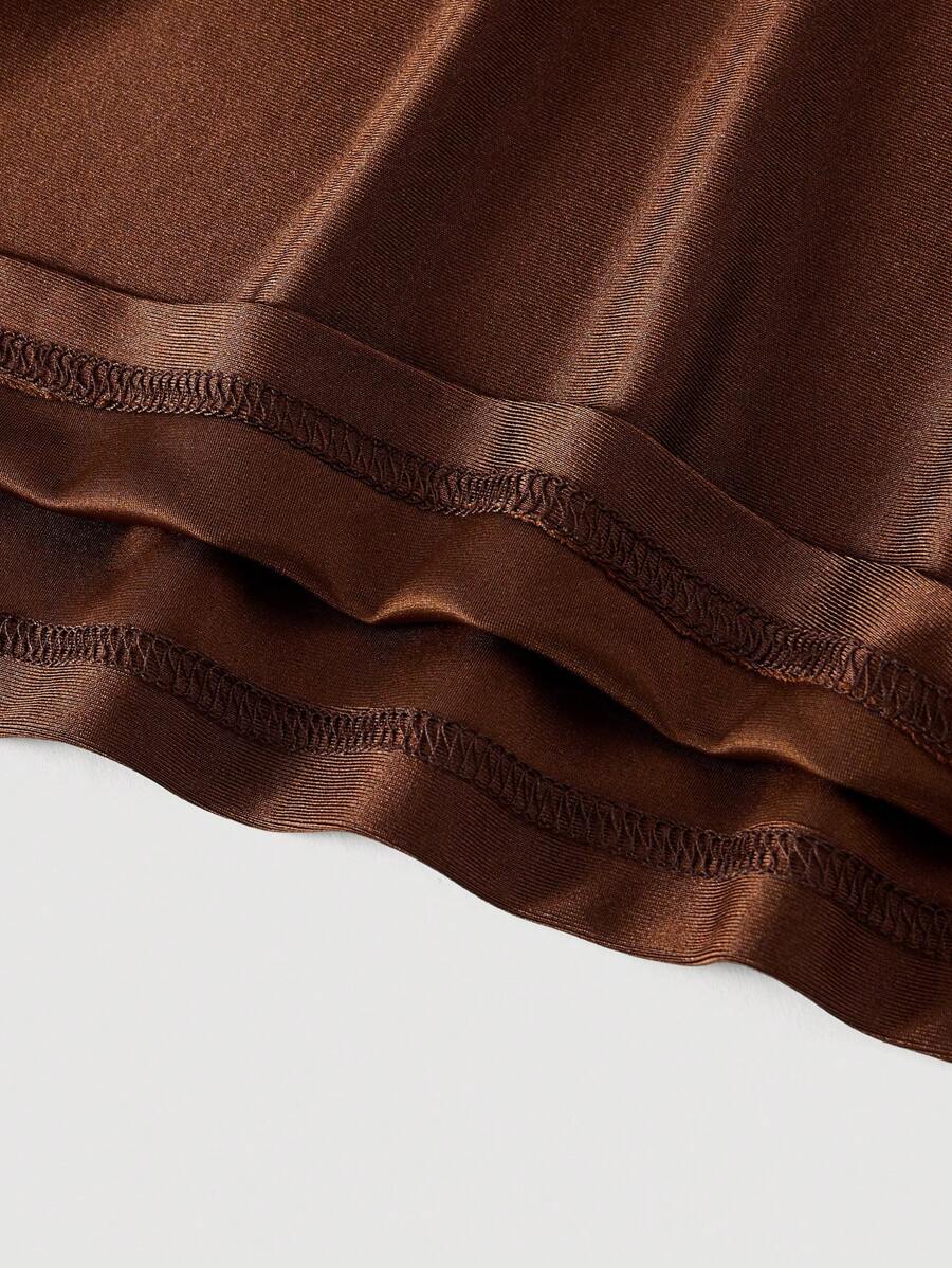 Elegant Solid Color Flared Cami Dress