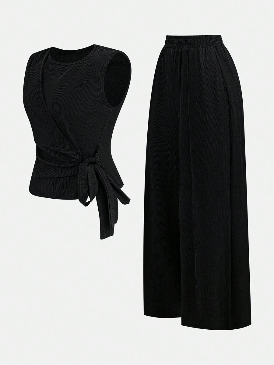 Casual Outfit – Button-Down Tank Top and Pants