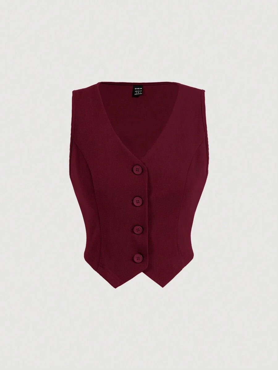 Women's Blue Suit – Buttoned Jacket and Trousers