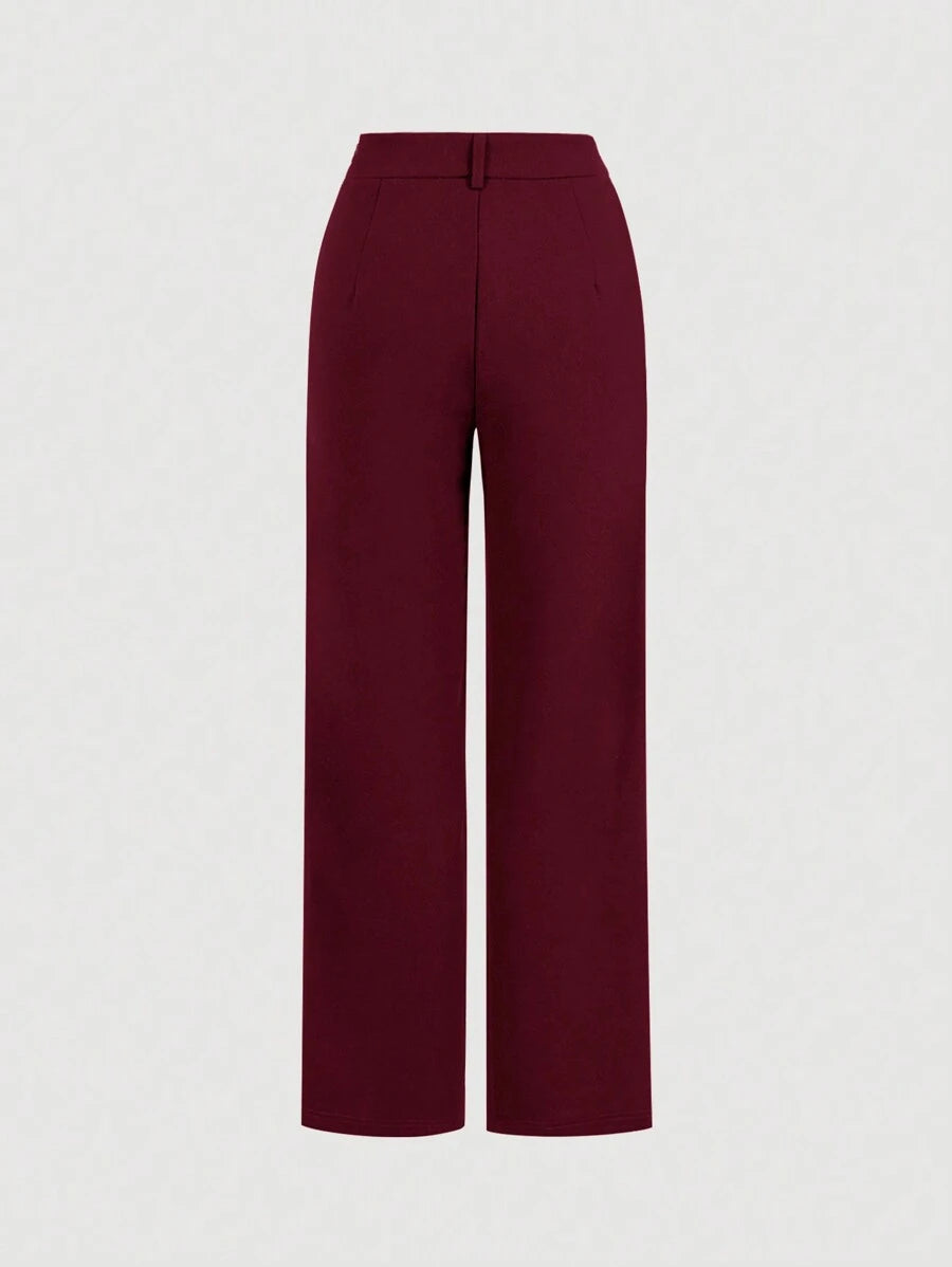 Women's Blue Suit – Buttoned Jacket and Trousers