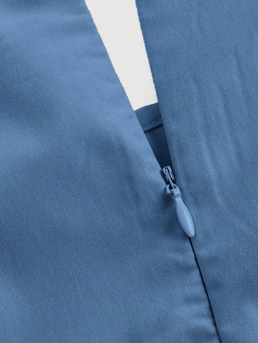 Solid Color Long Ruffled Dress - Date/Night Style