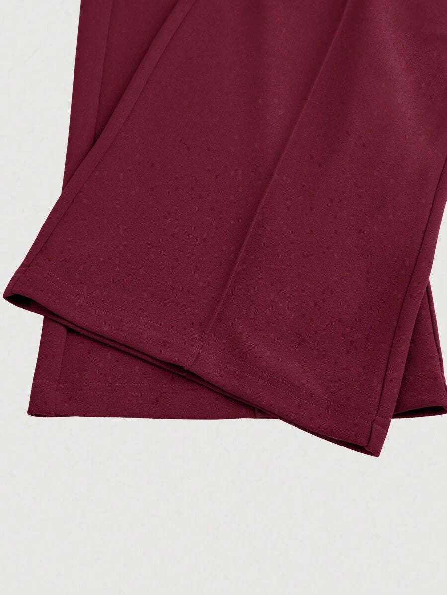 Women's Blue Suit – Buttoned Jacket and Trousers