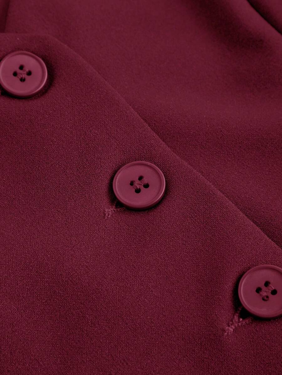 Women's Blue Suit – Buttoned Jacket and Trousers