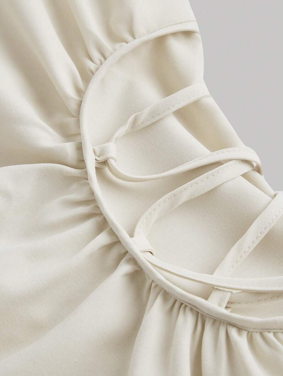 Solid Color Long Ruffled Dress - Date/Night Style