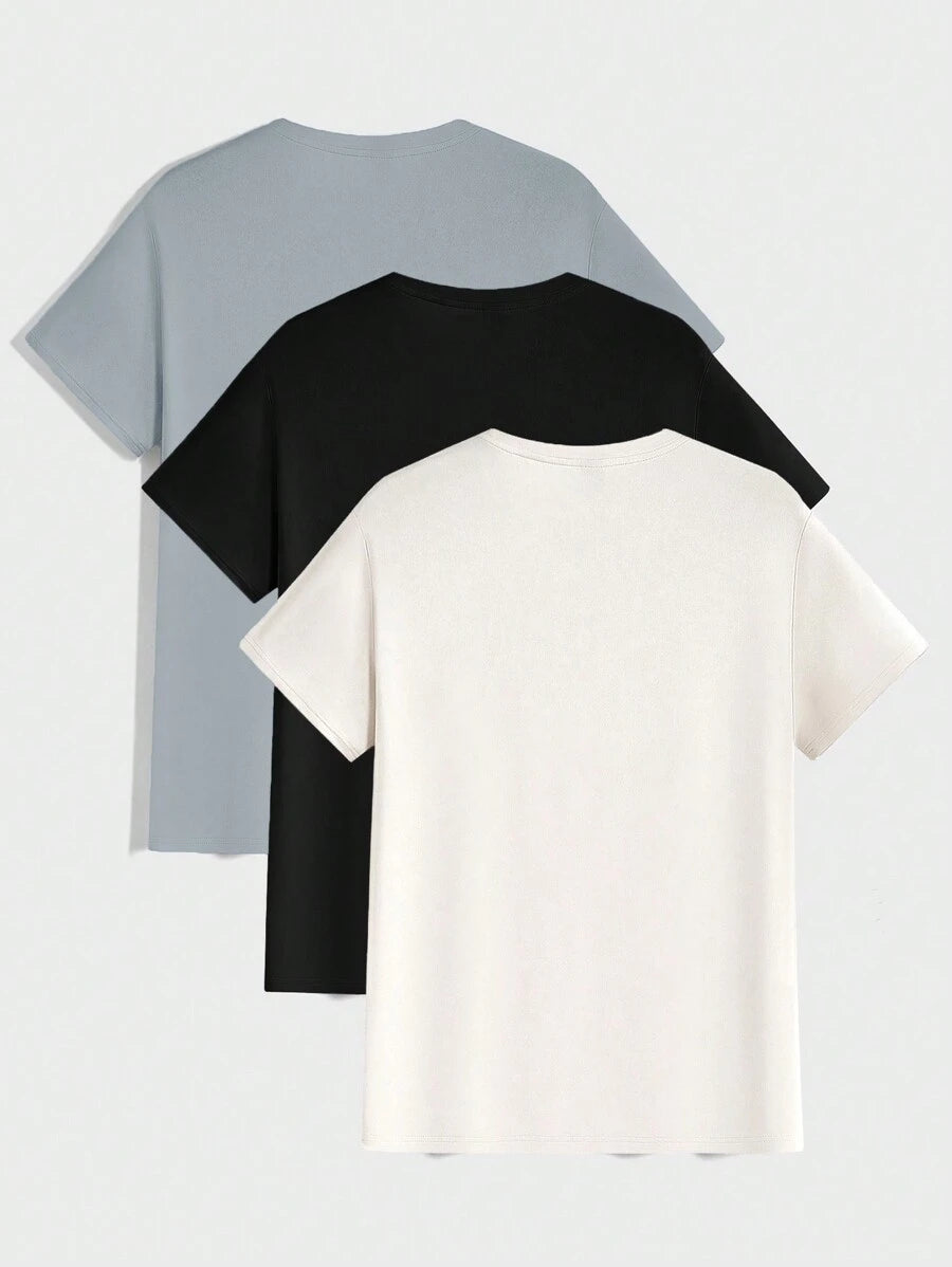 Men's Casual Short Sleeve Knitted T-Shirt