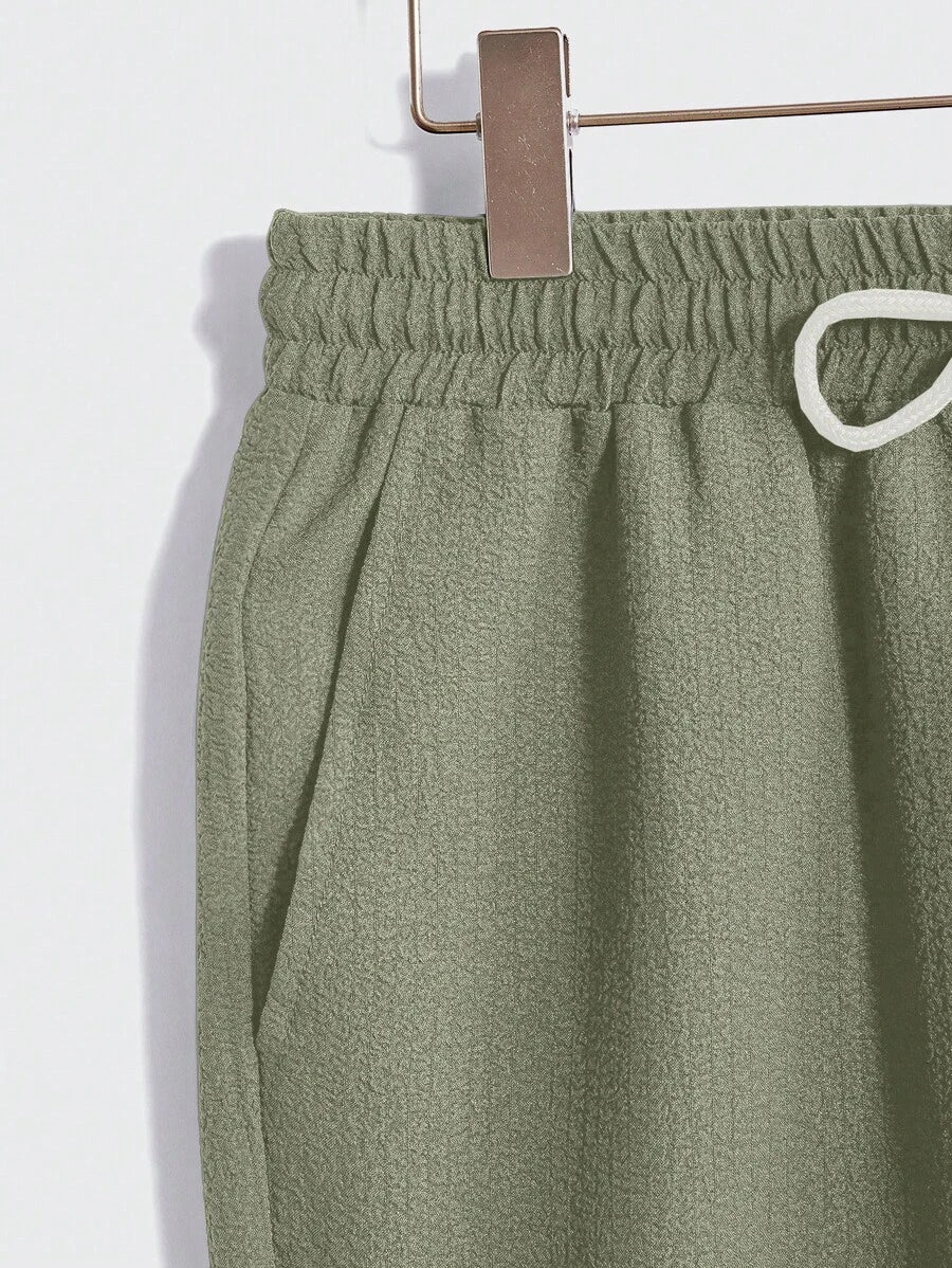 Men's Casual Set – Plain T-shirt and Pants