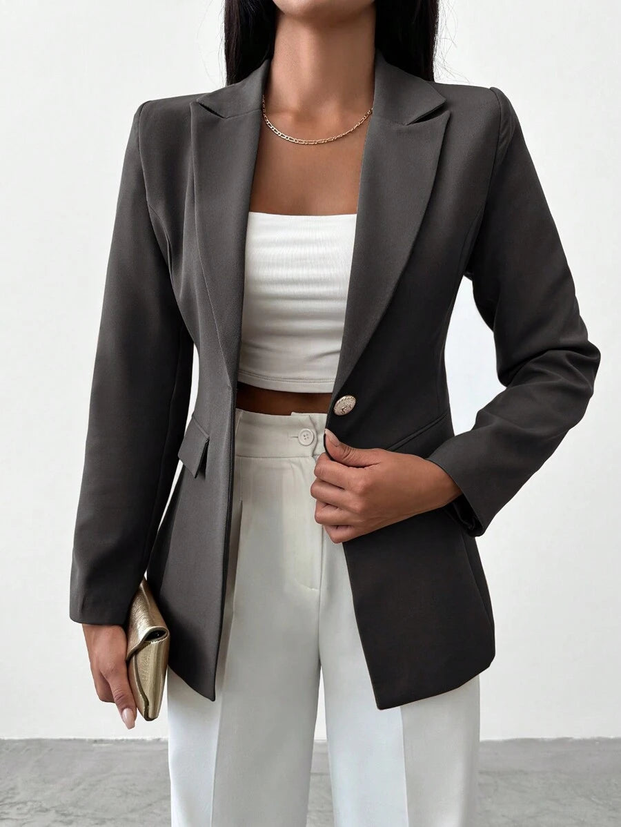 Women's Blazer with Notched Collar and Single Button - Limited Edition Autumn 2025