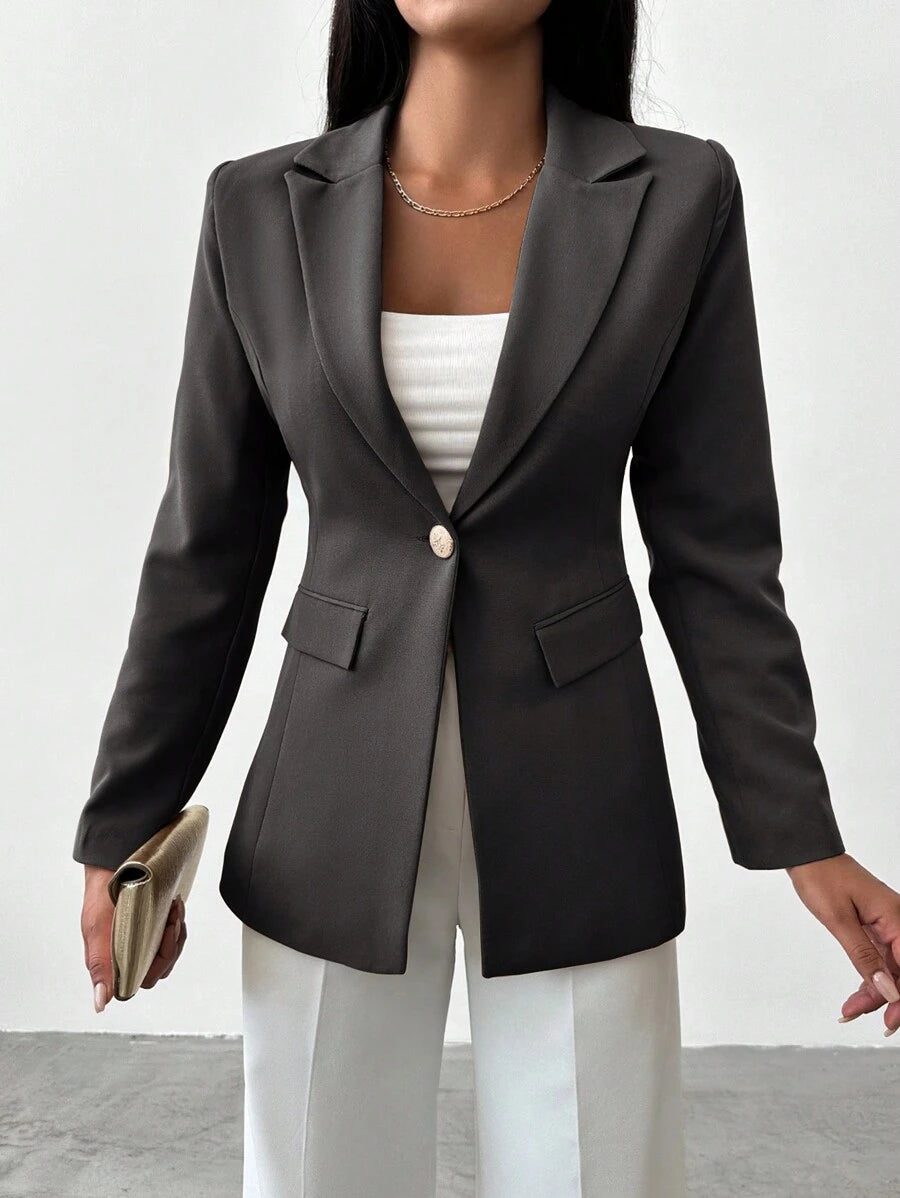 Women's Blazer with Notched Collar and Single Button - Limited Edition Autumn 2025
