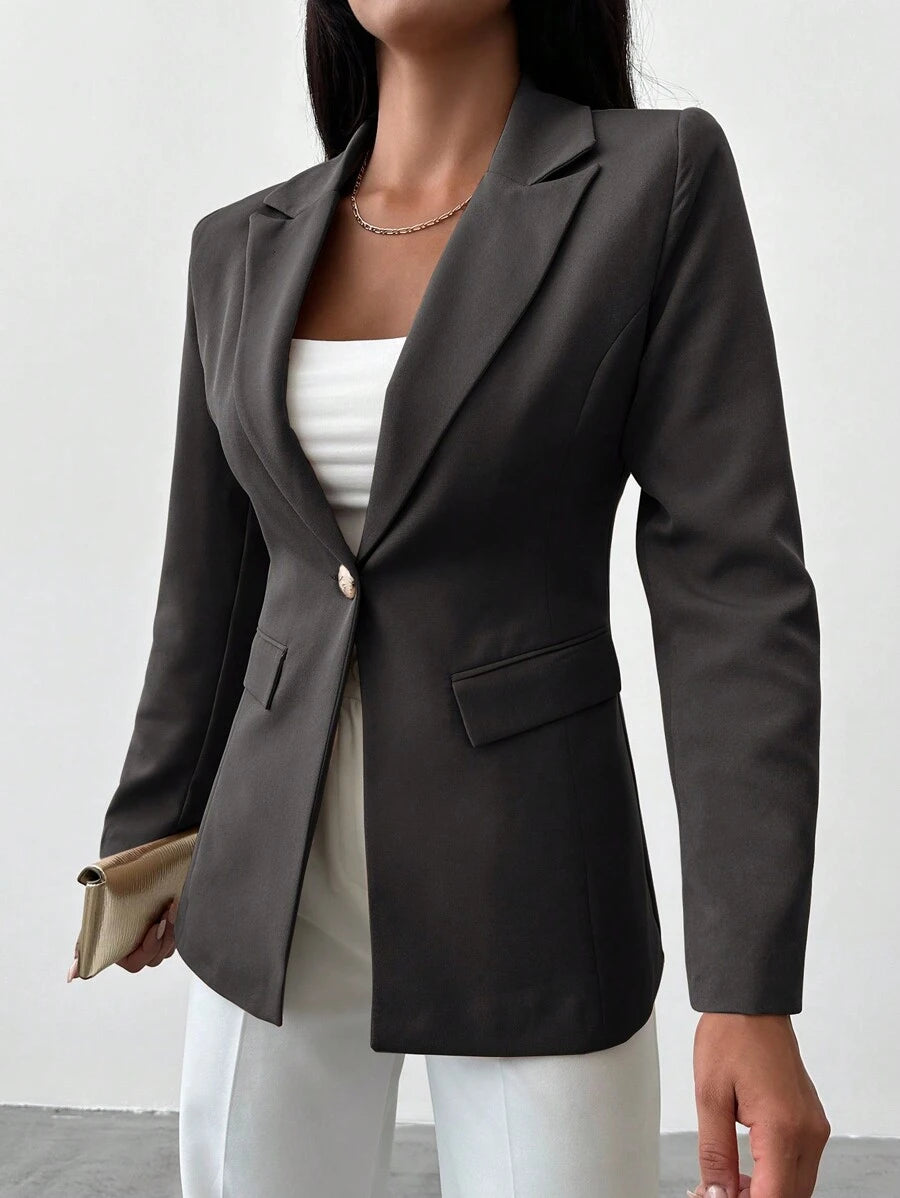 Women's Blazer with Notched Collar and Single Button - Limited Edition Autumn 2025