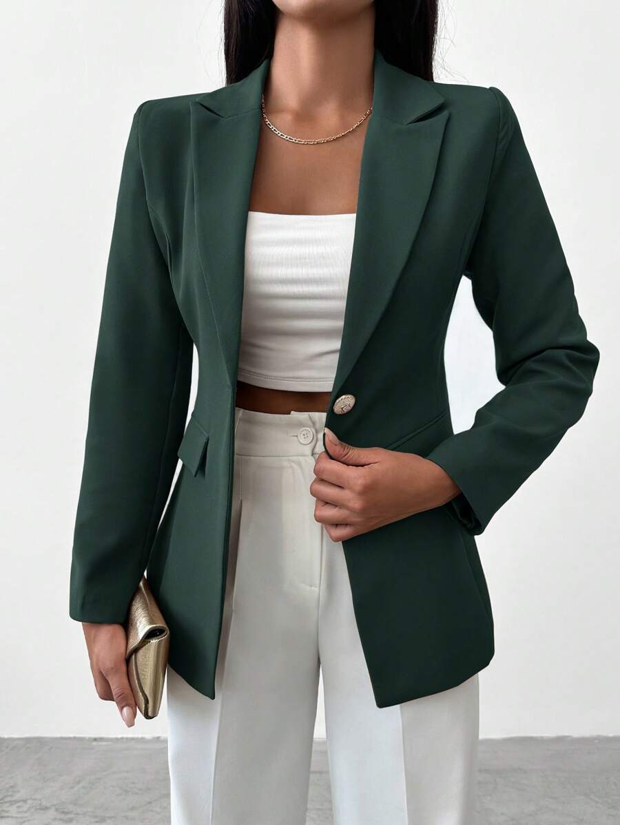 Women's Blazer with Notched Collar and Single Button - Limited Edition Autumn 2025