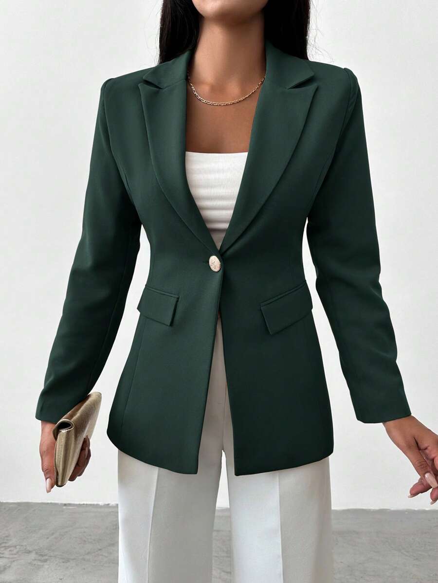 Women's Blazer with Notched Collar and Single Button - Limited Edition Autumn 2025