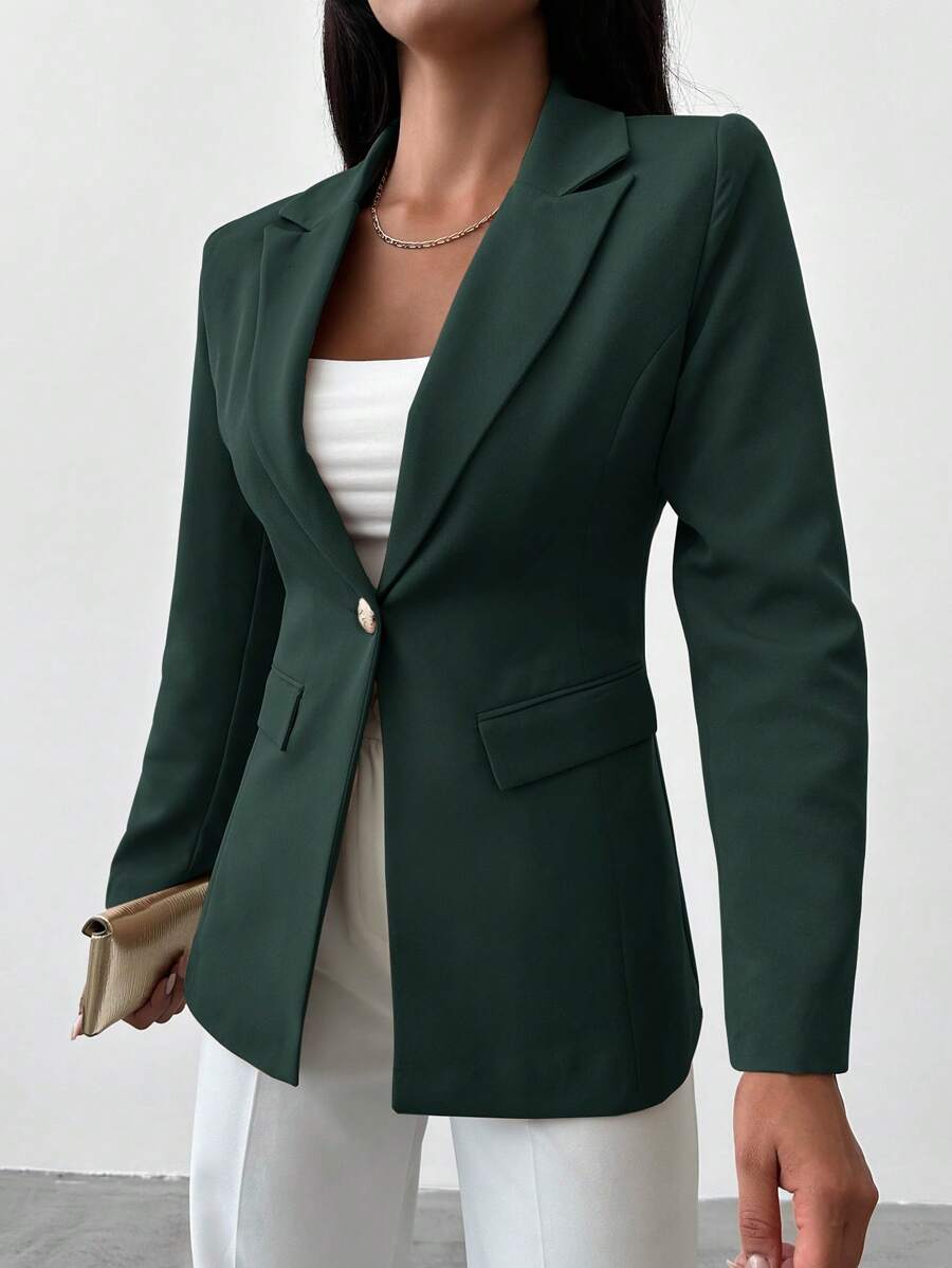 Women's Blazer with Notched Collar and Single Button - Limited Edition Autumn 2025