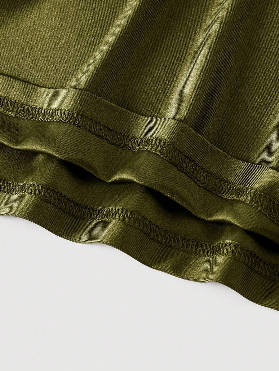 Elegant Solid Color Flared Cami Dress