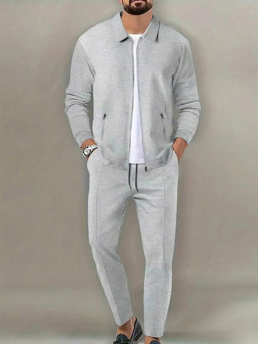 Men's Casual Plain 2 Piece Suit