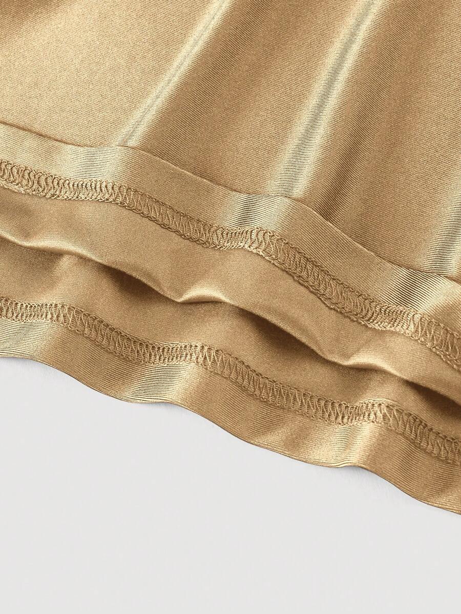 Elegant Solid Color Flared Cami Dress