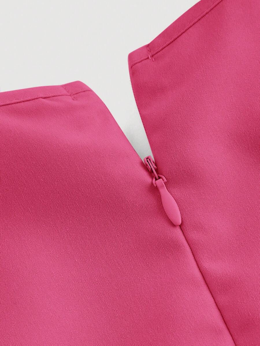 Solid Color Long Ruffled Dress - Date/Night Style