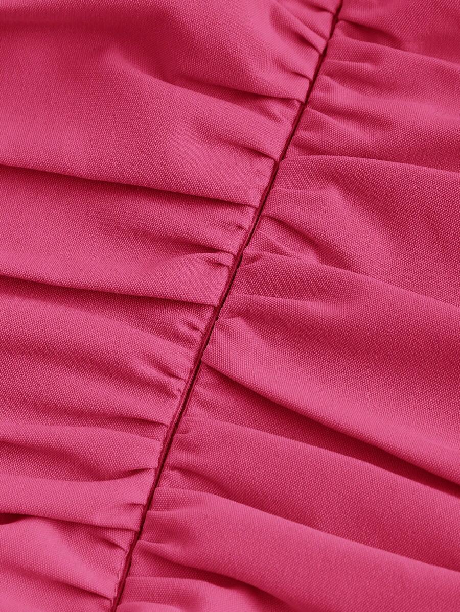 Solid Color Long Ruffled Dress - Date/Night Style