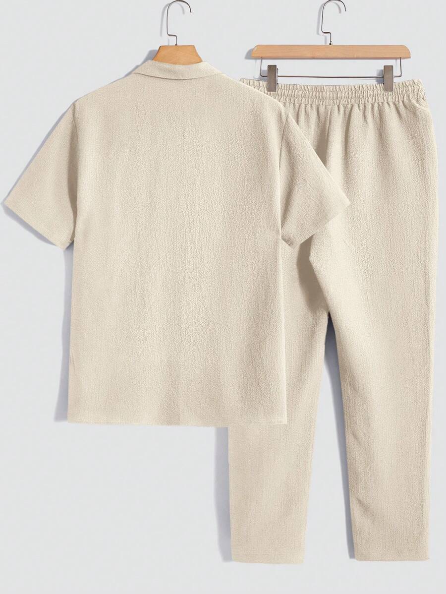 Men's Casual Set – Plain T-shirt and Pants