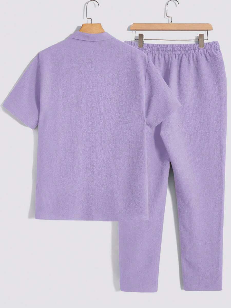 Men's Casual Set – Plain T-shirt and Pants