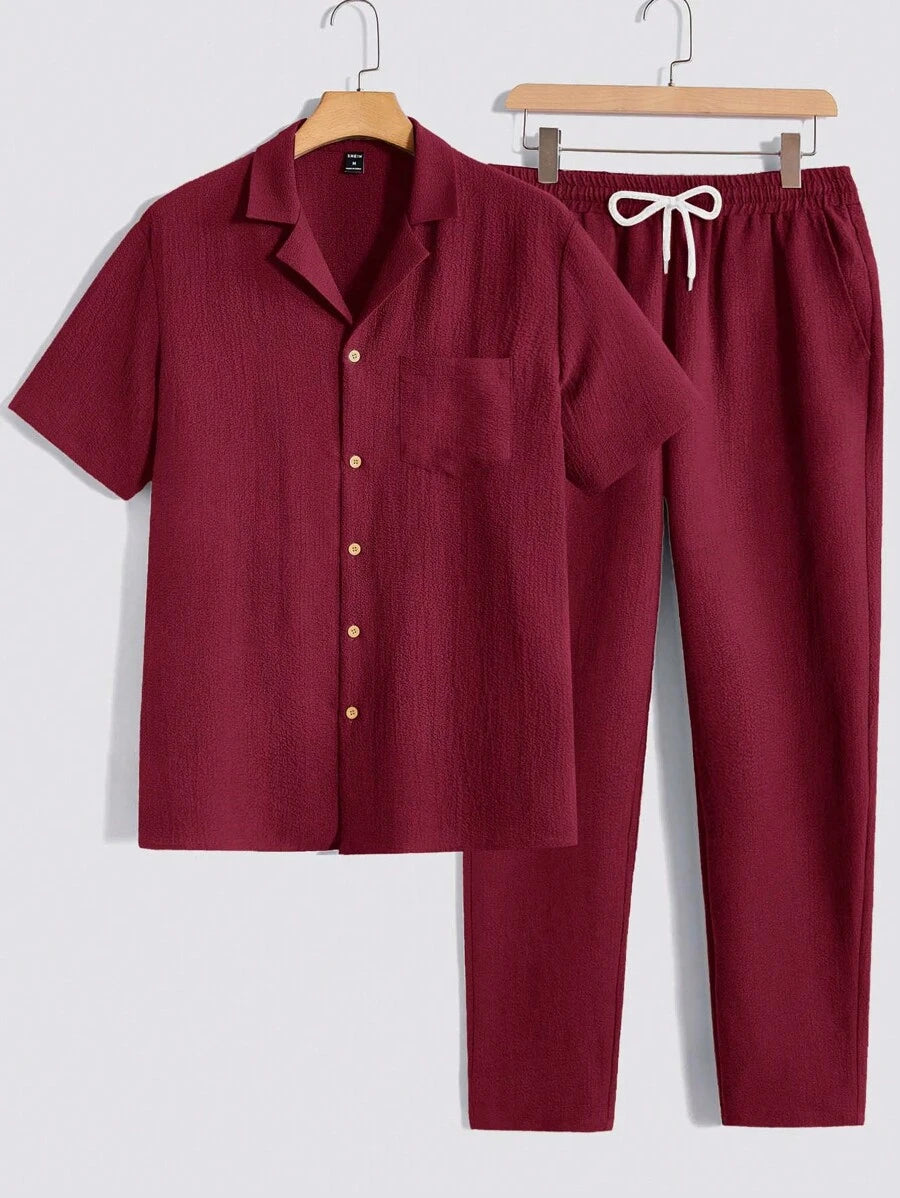 Men's Casual Set – Plain T-shirt and Pants