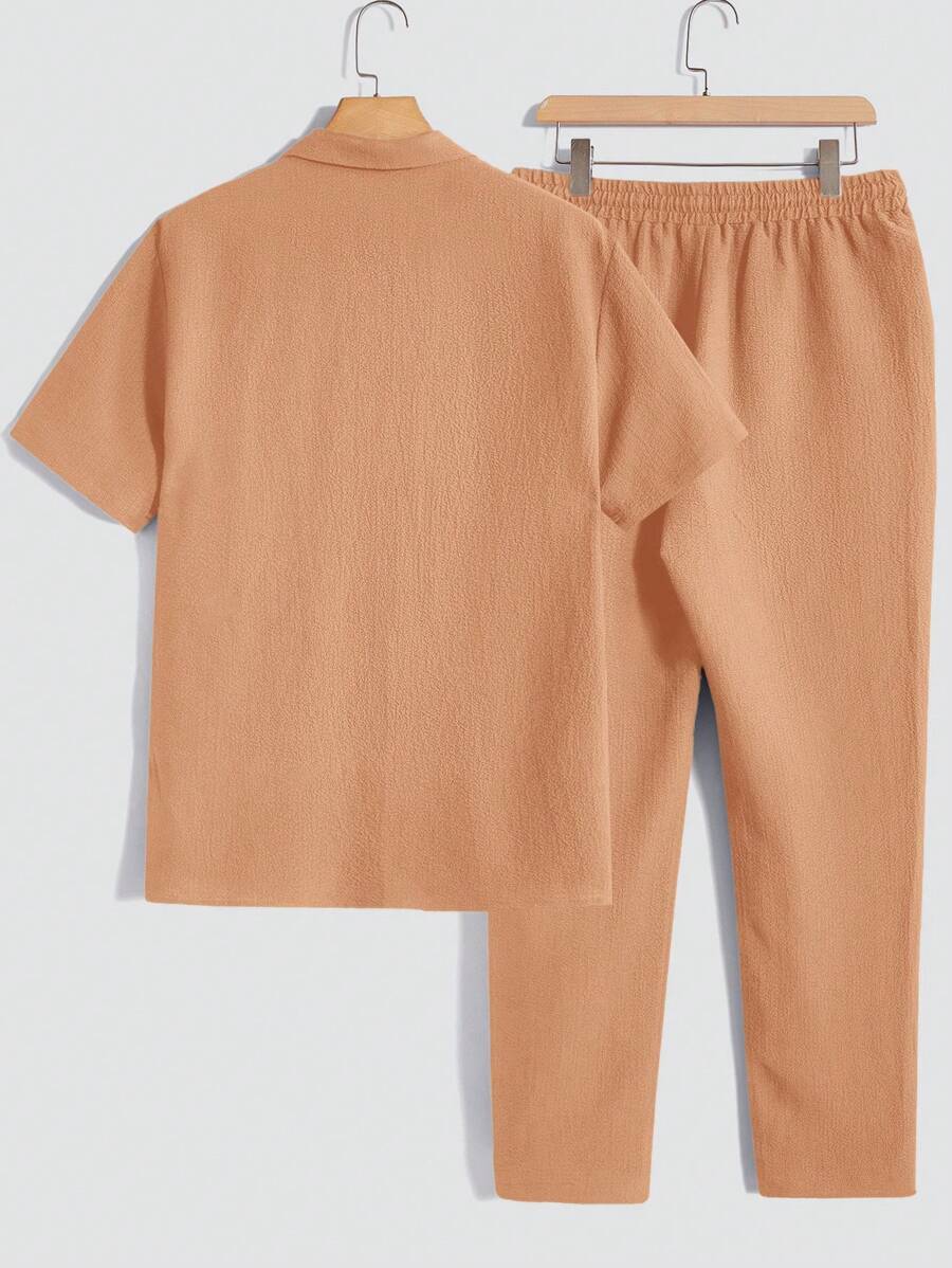 Men's Casual Set – Plain T-shirt and Pants