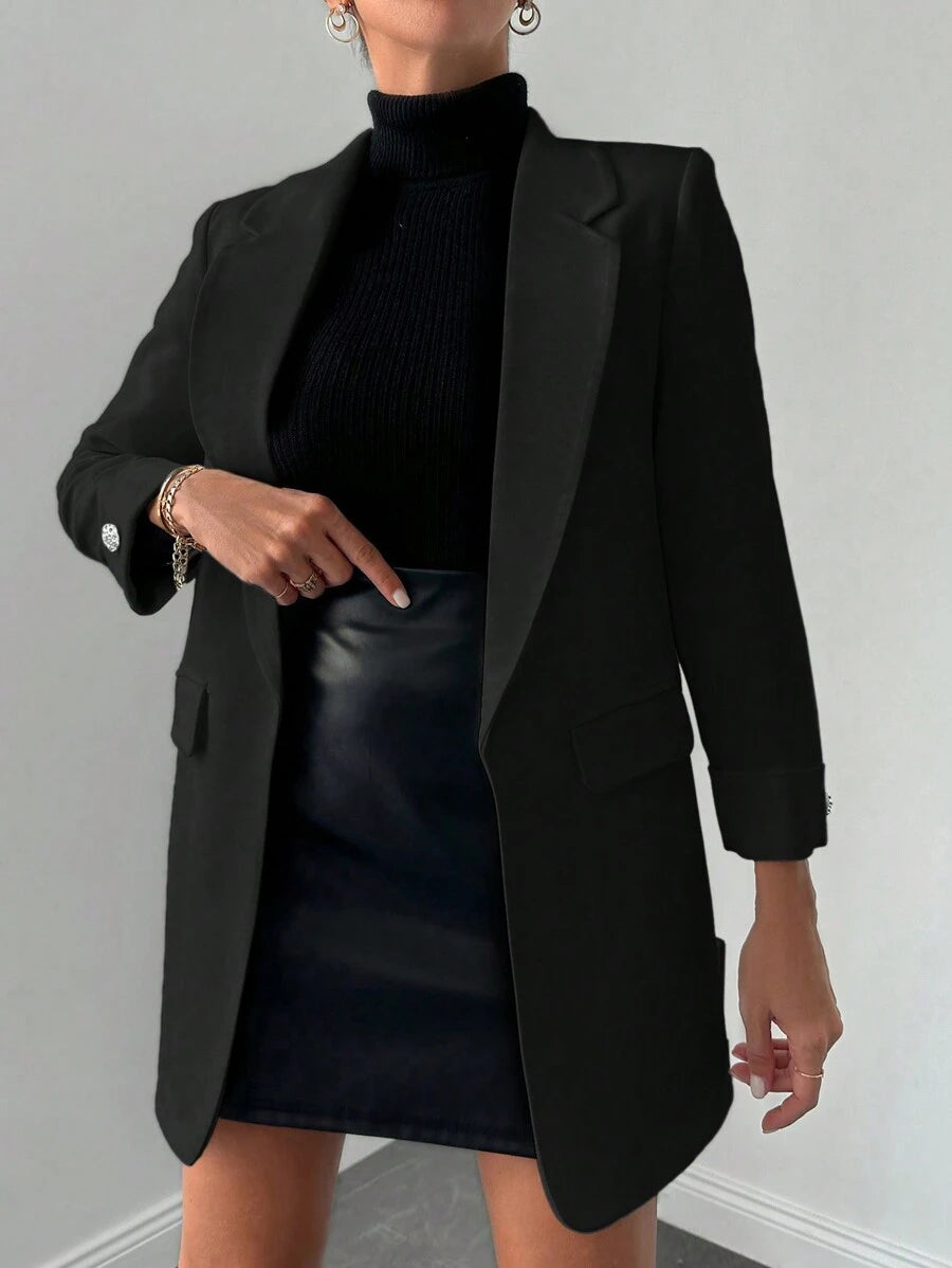 Elegant Women's Jacket with Slim Lapels