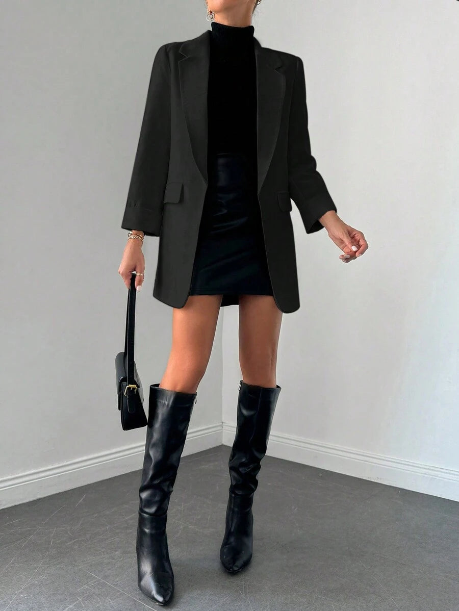 Elegant Women's Jacket with Slim Lapels