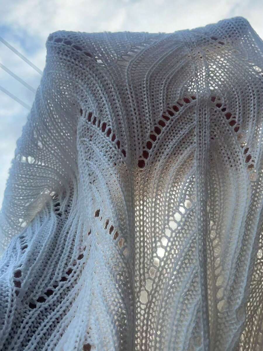 Swim Zomerse Pointelle gebreide cover-up breek met trekkoord