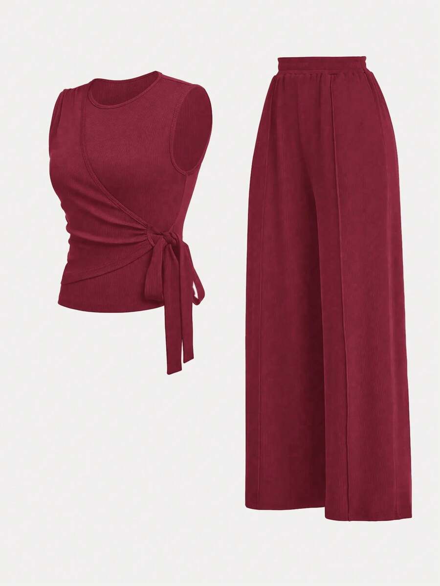 Casual Outfit – Button-Down Tank Top and Pants