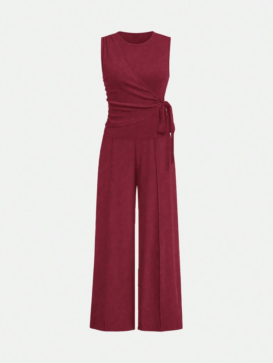 Casual Outfit – Button-Down Tank Top and Pants