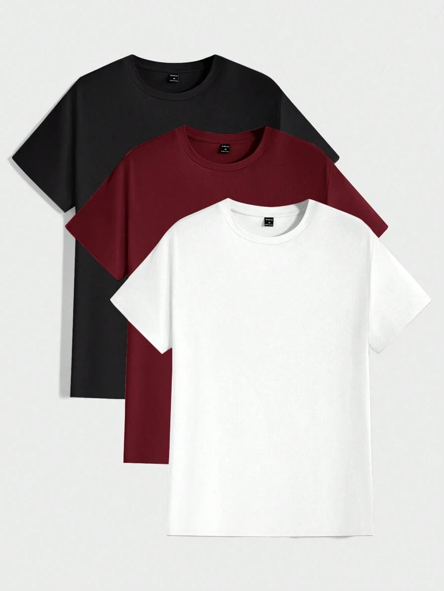 Men's Casual Short Sleeve Knitted T-Shirt