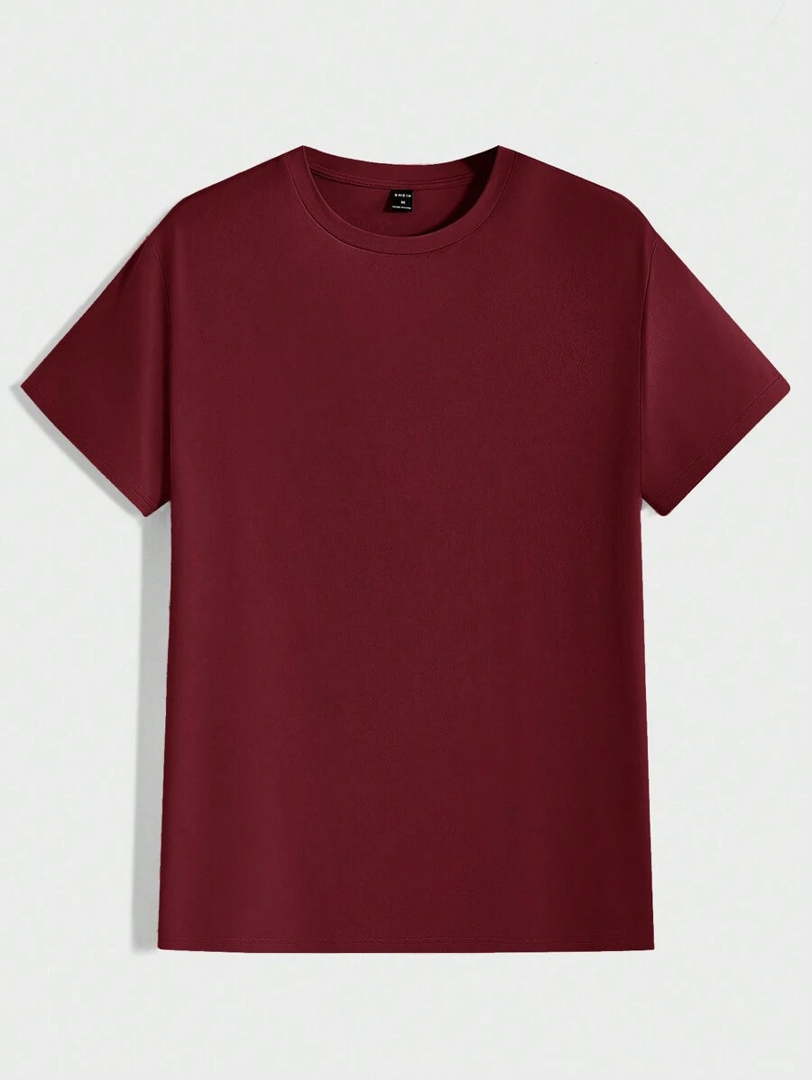 Men's Casual Short Sleeve Knitted T-Shirt