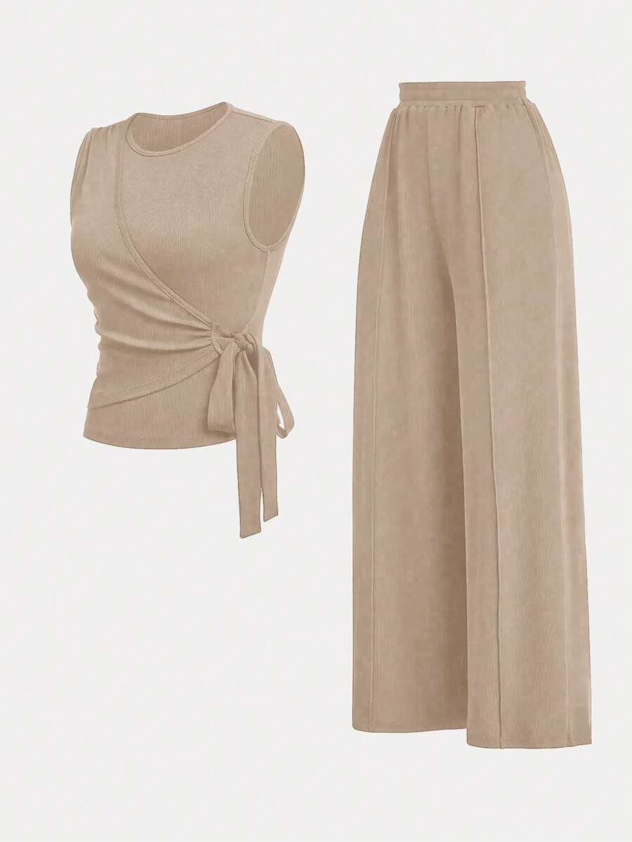 Casual Outfit – Button-Down Tank Top and Pants