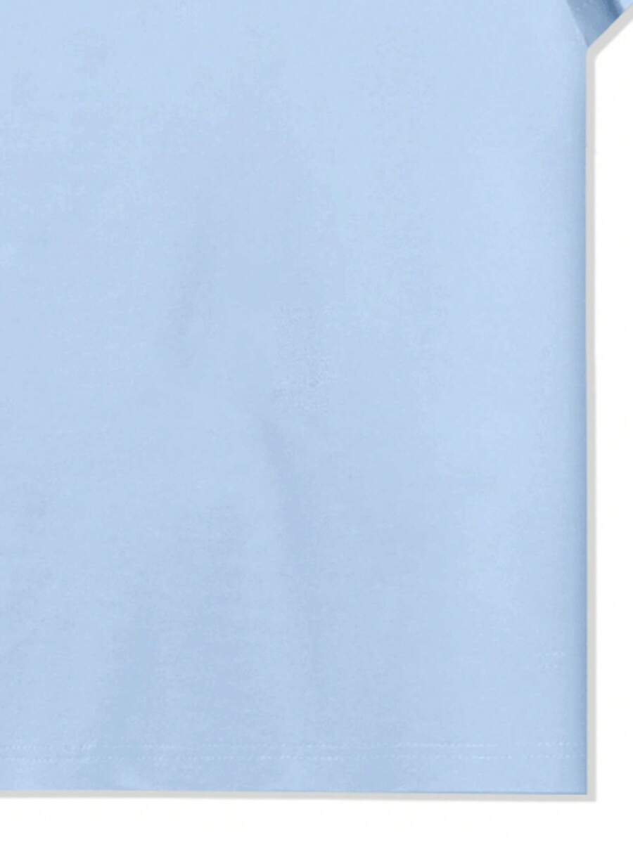 Men's Plain T-shirt with Round Neck and Short Sleeves