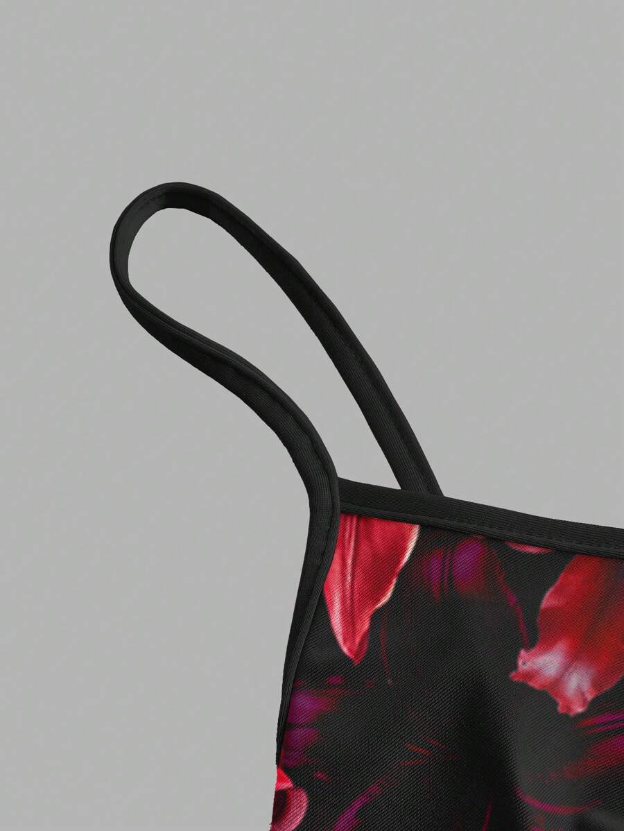 Elegant Solid Color Flared Cami Dress