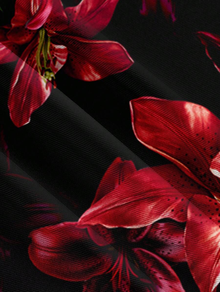 Elegant Solid Color Flared Cami Dress