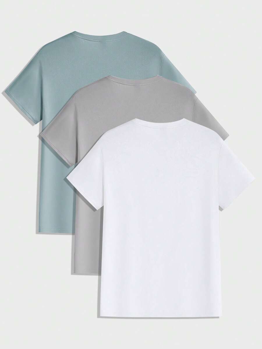 Men's Casual Short Sleeve Knitted T-Shirt