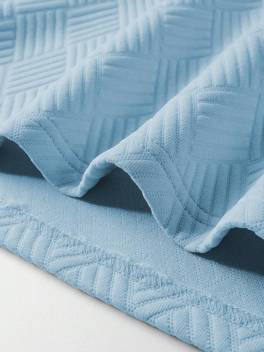 Men's Casual Plain Long Sleeve Polo Shirt