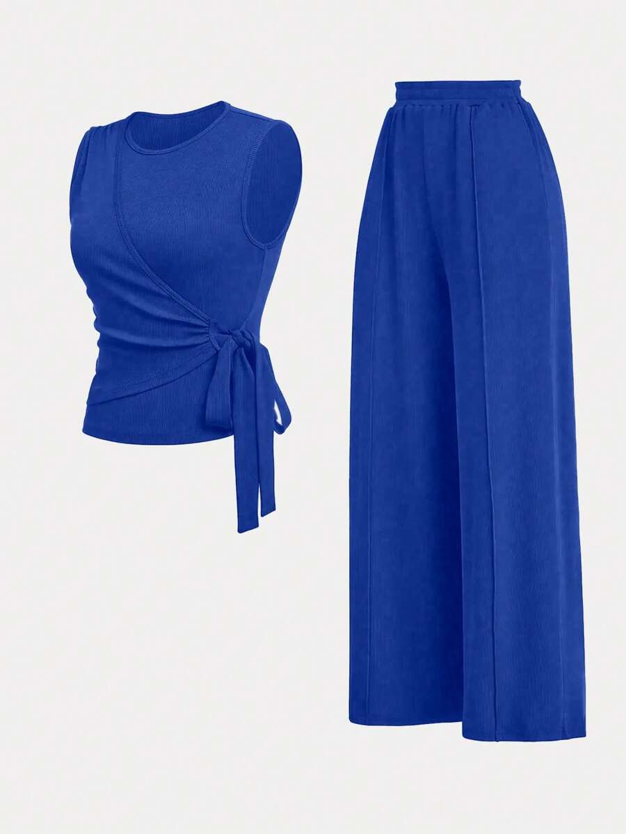 Casual Outfit – Button-Down Tank Top and Pants