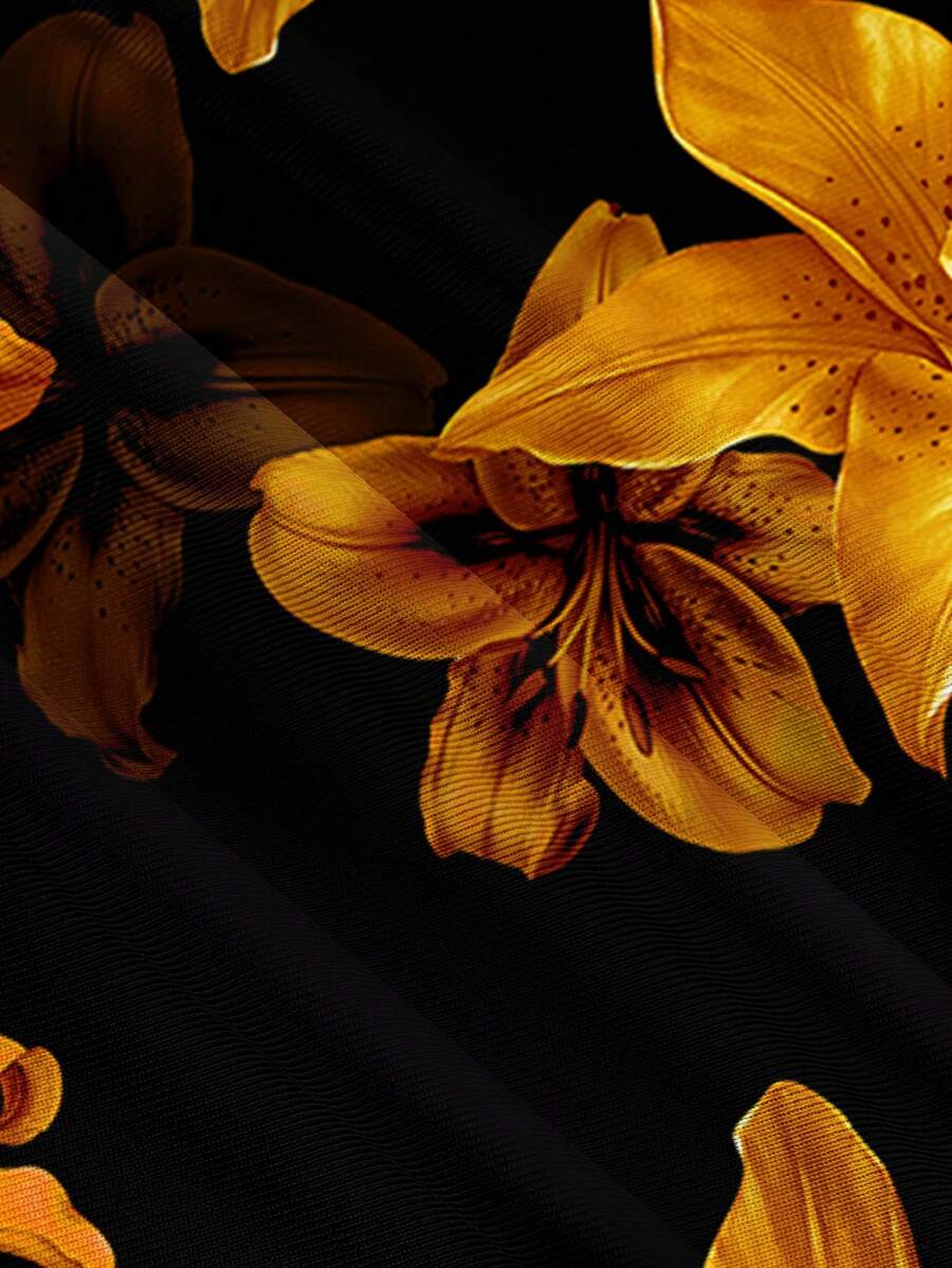 Elegant Solid Color Flared Cami Dress