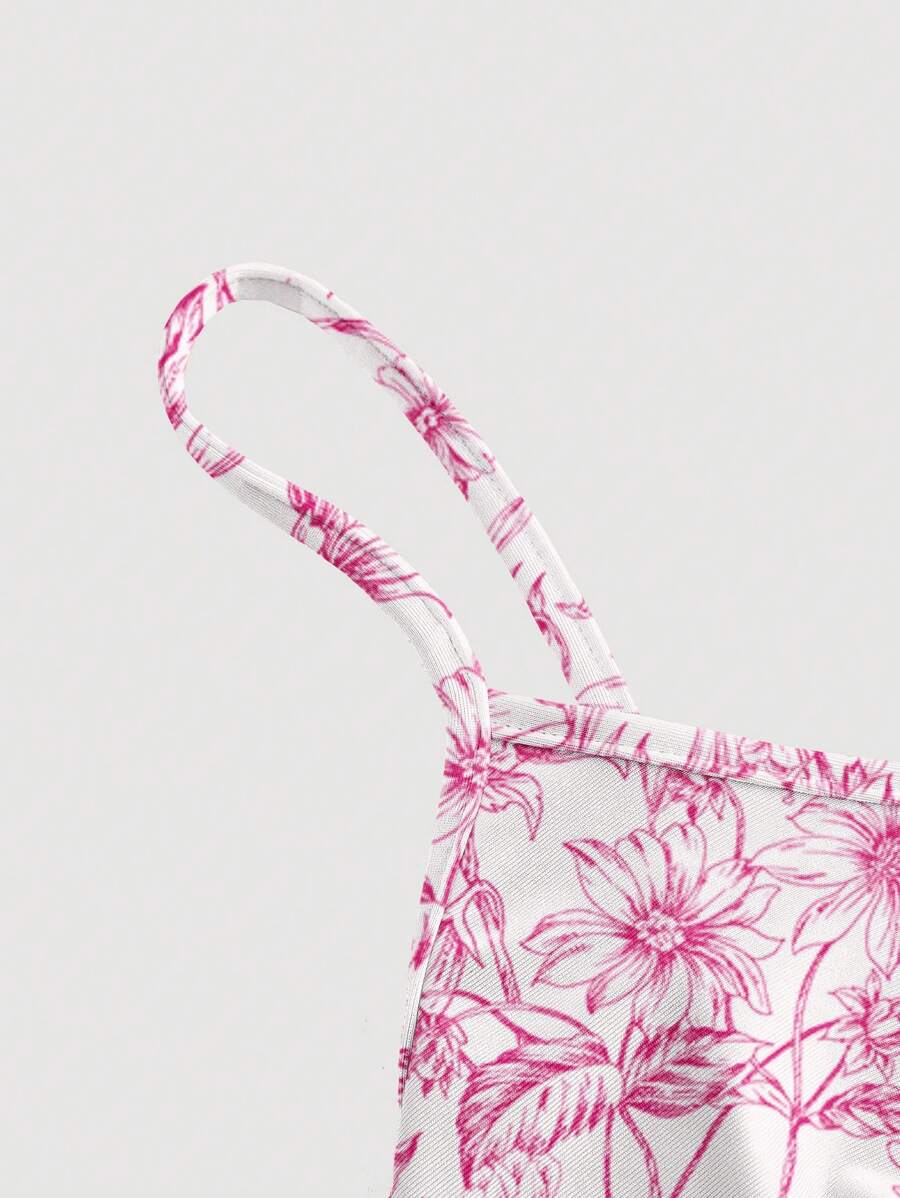 Elegant Solid Color Flared Cami Dress