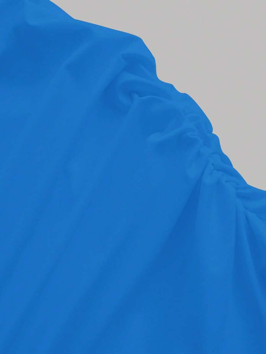 Summery Plain tank Dress with Gathered Waist