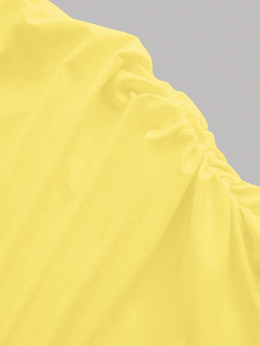 Summery Plain tank Dress with Gathered Waist